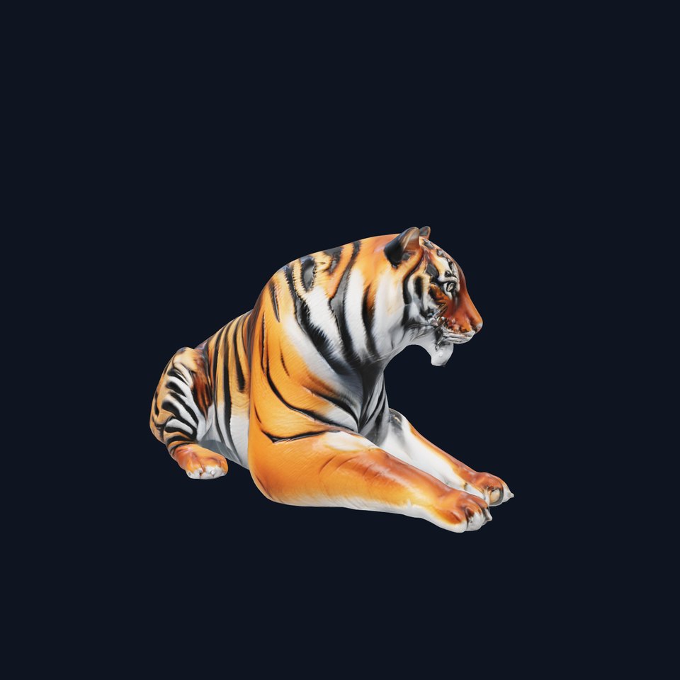Realistic Bengal Tiger 3D Model with High Detail Texture