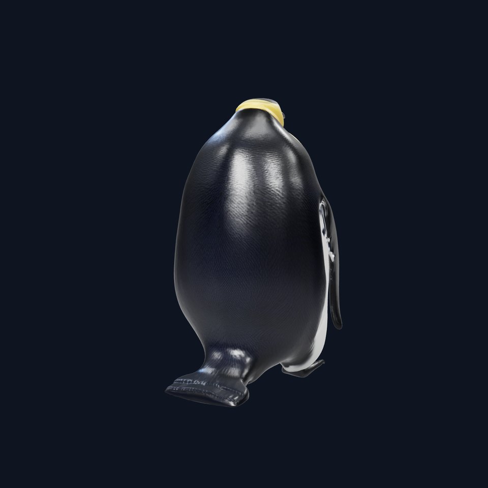 Majestic Emperor Penguin 3D Model viewer poster