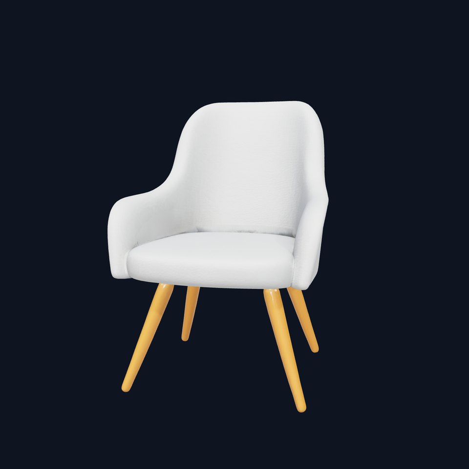 Comical Chair with Curved Backrest