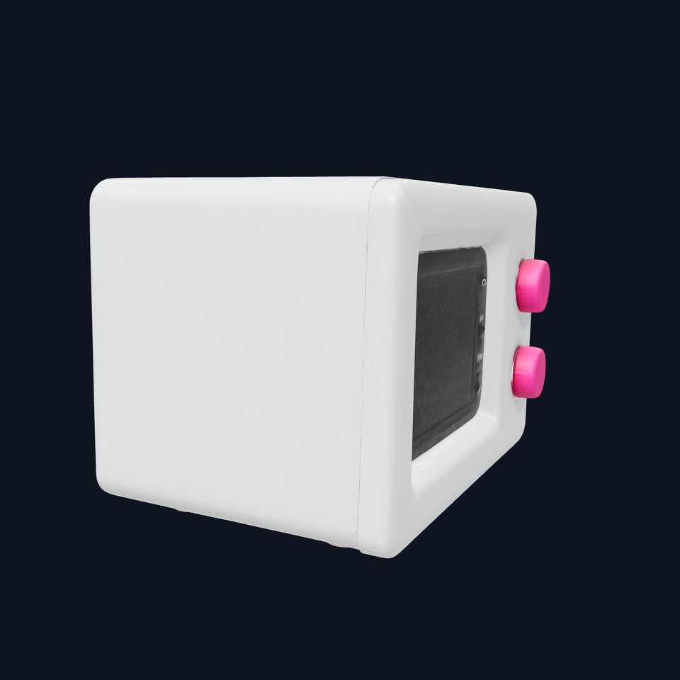 Vibrant Playful Microwave with Smooth Buttons