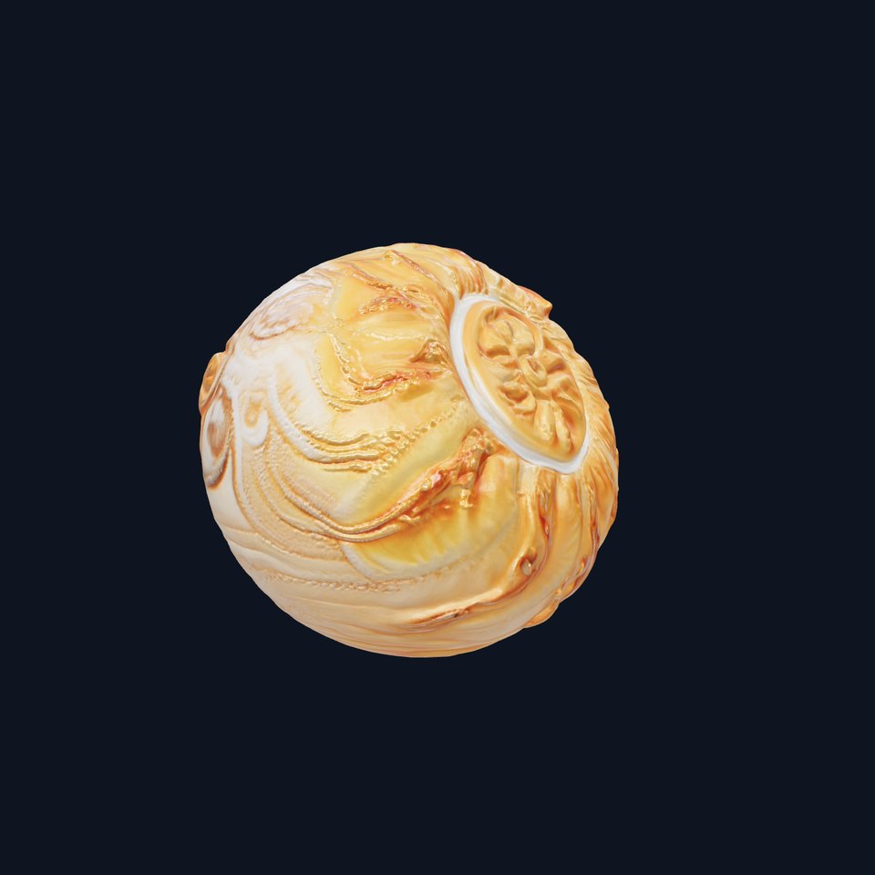 Chambered Nautilus Shell with Intricate Spirals 3D Model