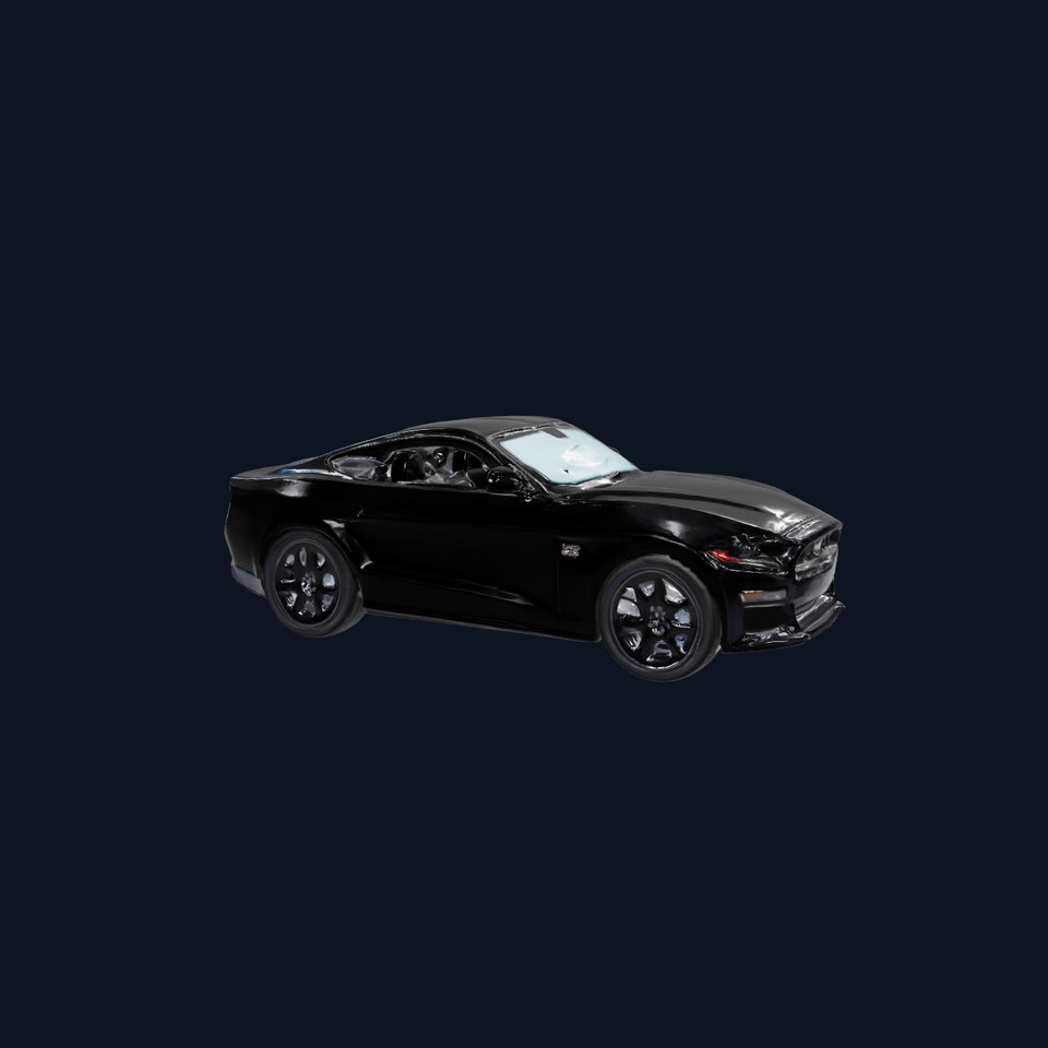 Black Mustang Sports Car 3D Model