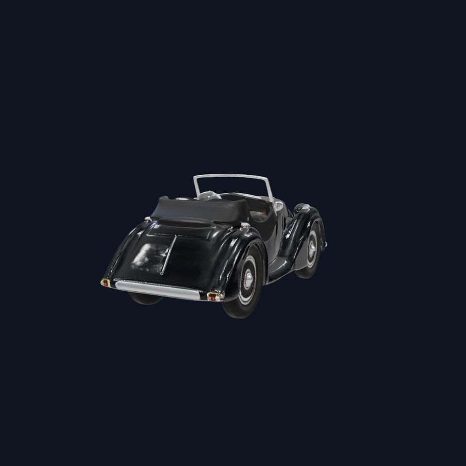 Classic Black Morgan Car with Shiny Finish