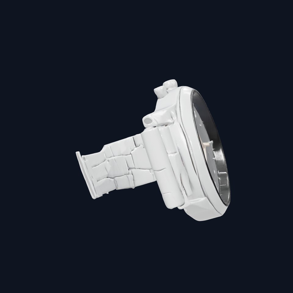 Elegant Chrome Wristwatch with Black Face and Stainless Steel Band