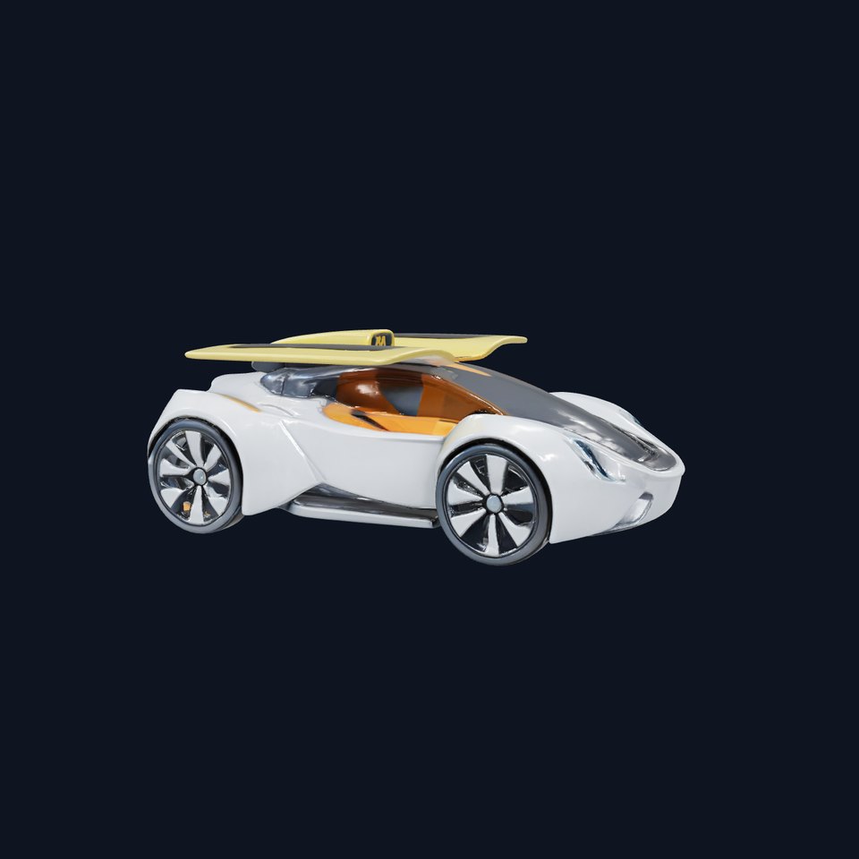 Futuristic Flying Car Taxi Concept Model viewer poster