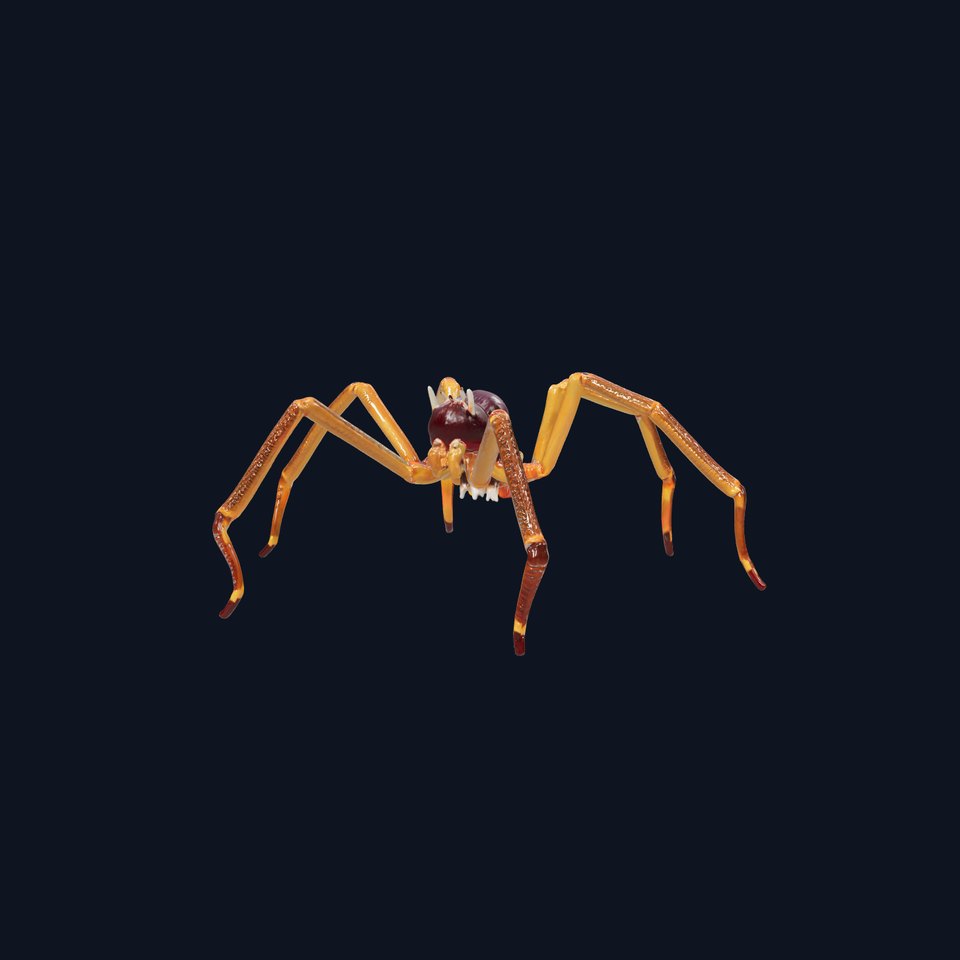 Monster Spider Hybrid with Human Face and Plasma Tails