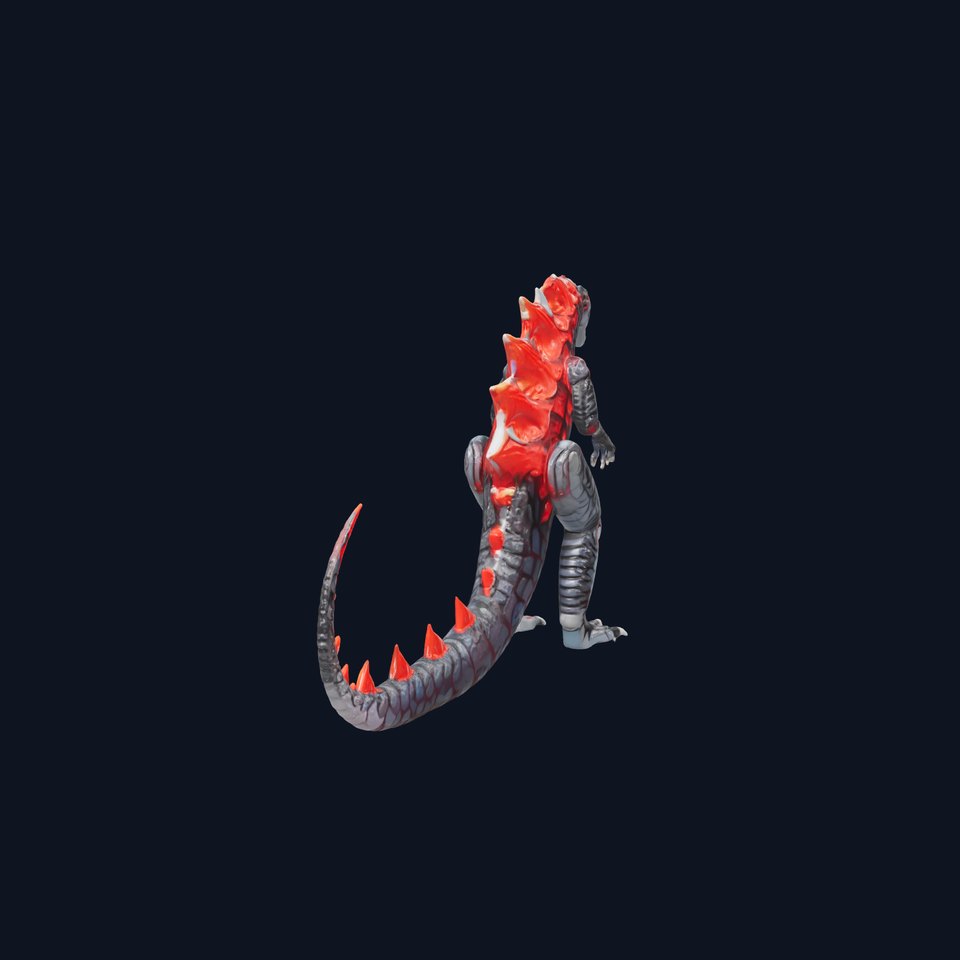 Lava Monster With Glowing Eyes 3D Model