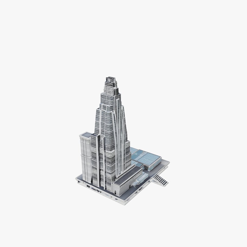 Futuristic Skyscraper Architecture Model viewer poster