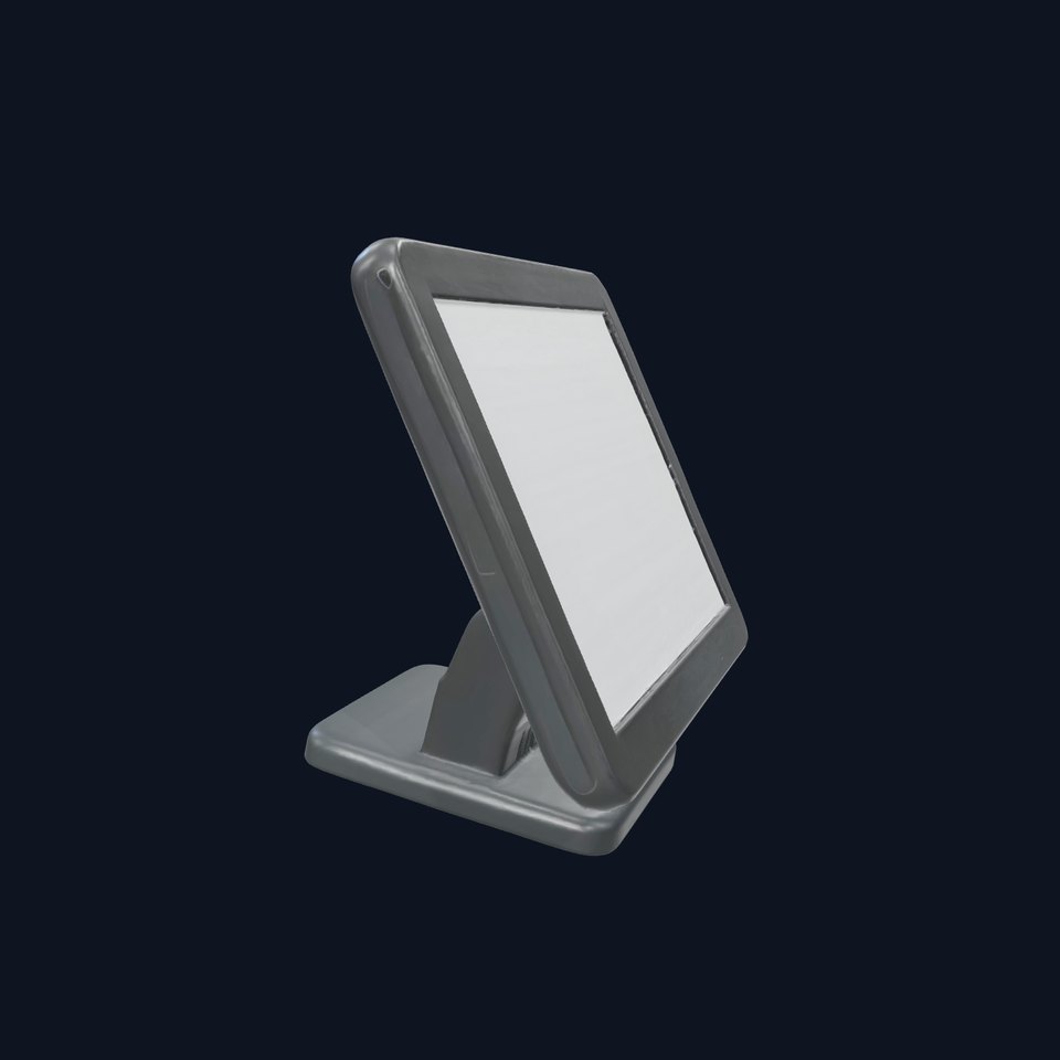 POS Terminal Black Matte Plastic FullHD Display viewer poster