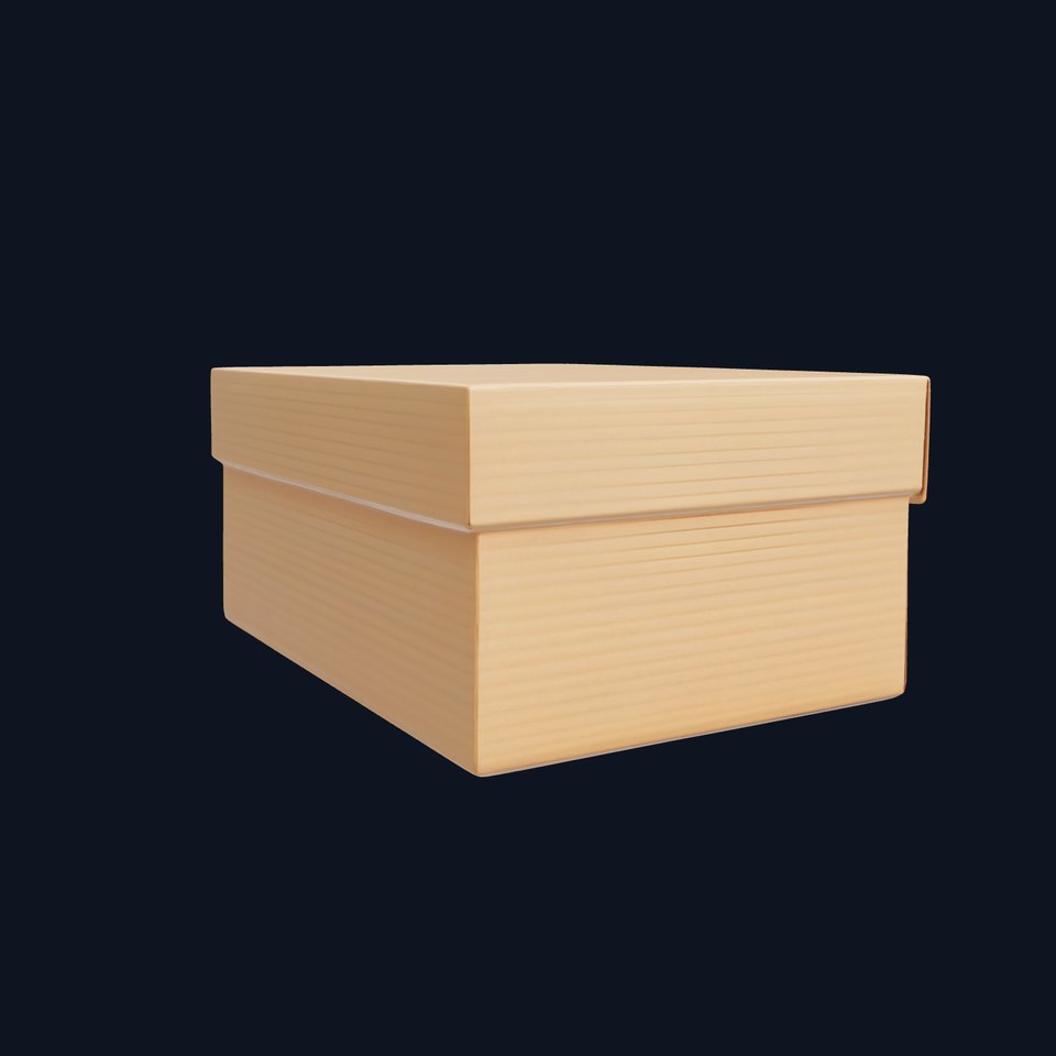 Cardboard Storage Box with Accurate Geometry viewer poster