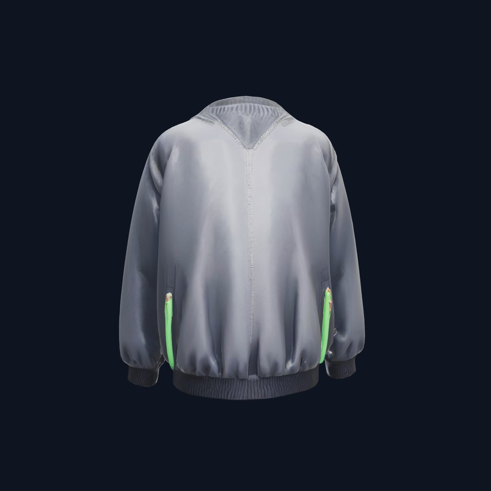 Sporty Windbreaker with Bright Accents 3D Model