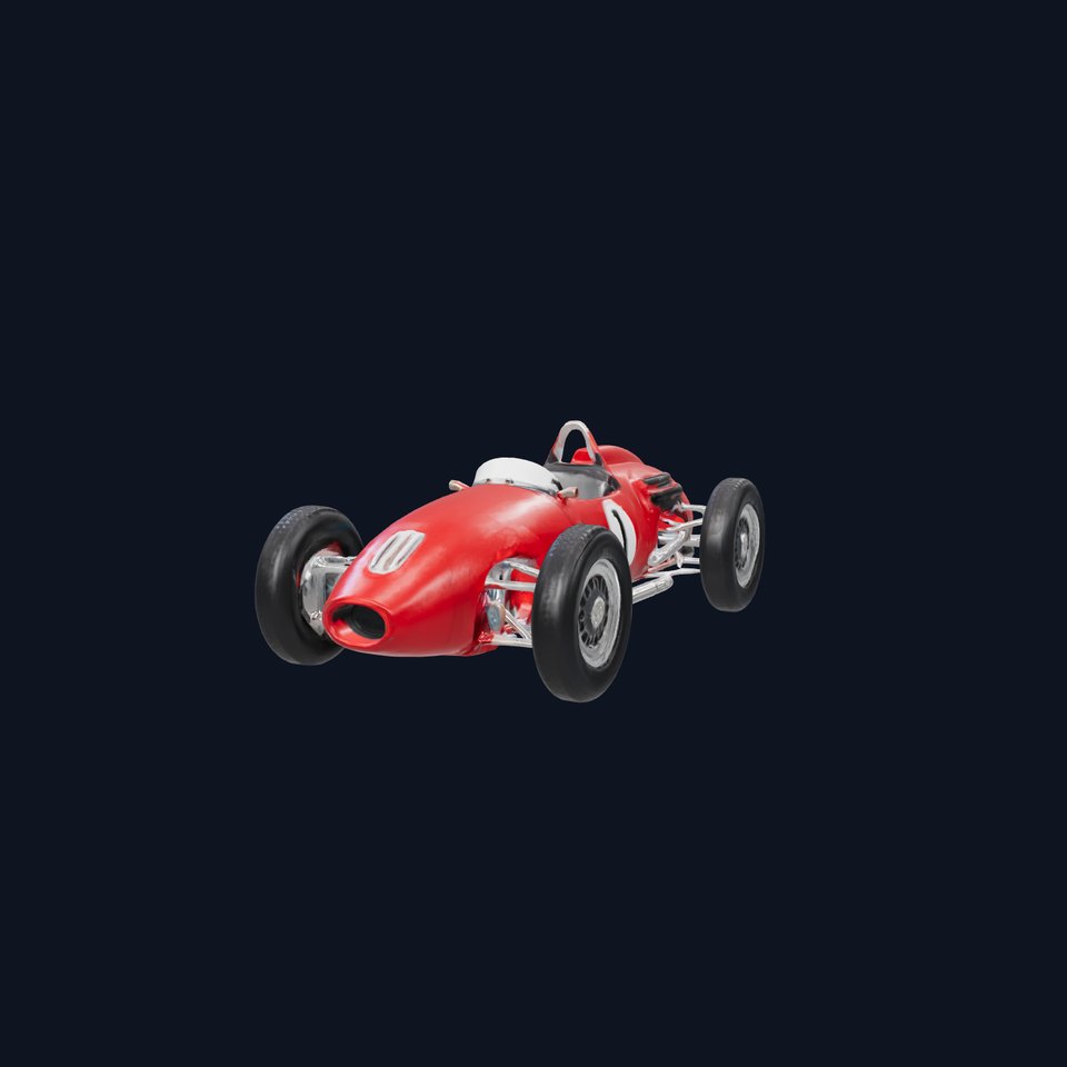 Vintage Racing Car Matte Red Model viewer poster
