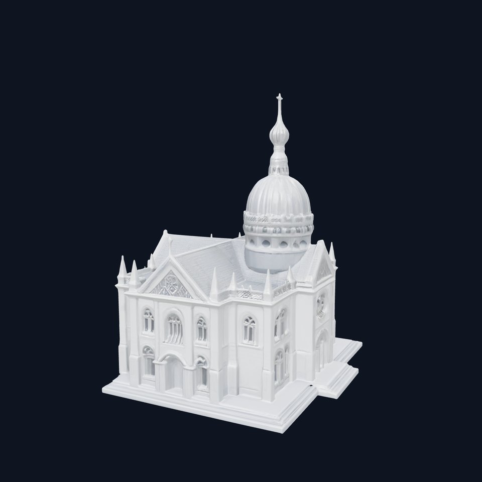 Sacre Coeur Basilica Detailed 3D Model viewer poster