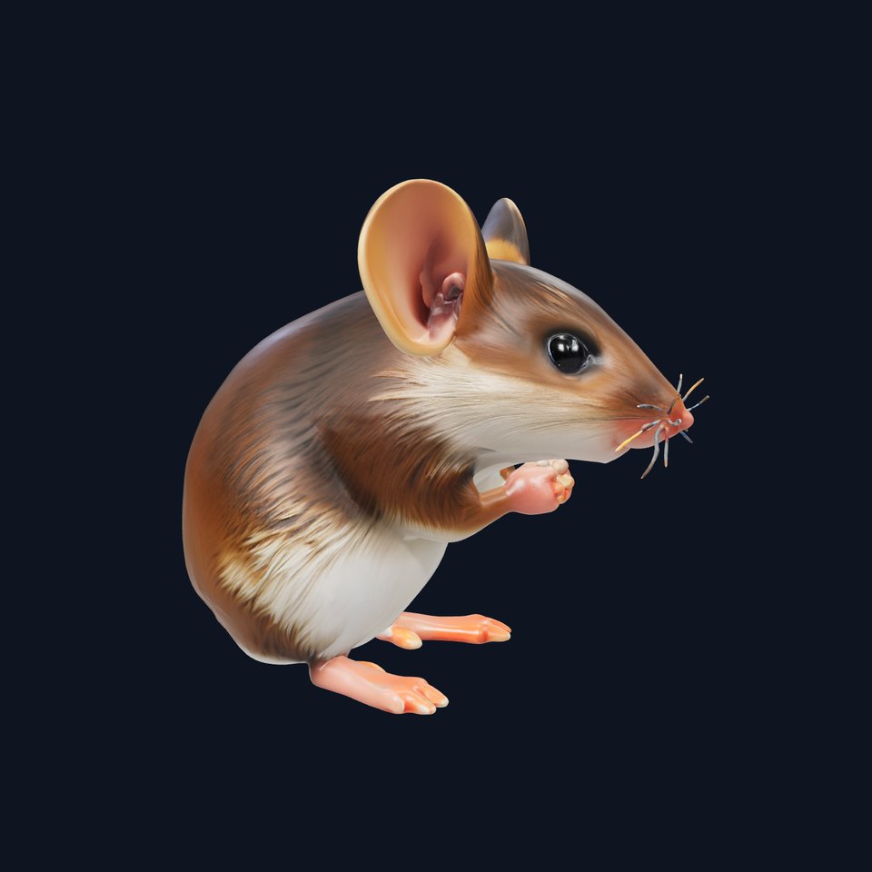 Adorable Cartoon Mouse Character Model viewer poster