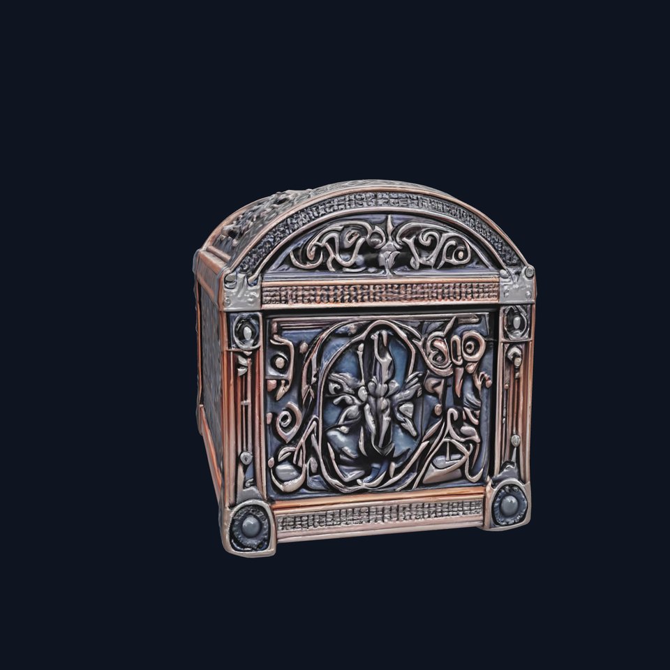 Dark Fantasy Treasure Chest with Ornate Runes