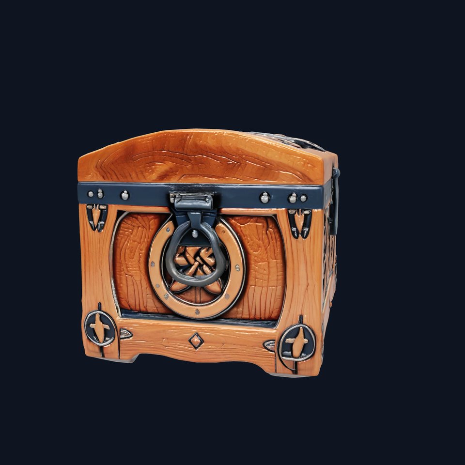 Celtic Treasure Chest with Intricate Knotwork Carvings