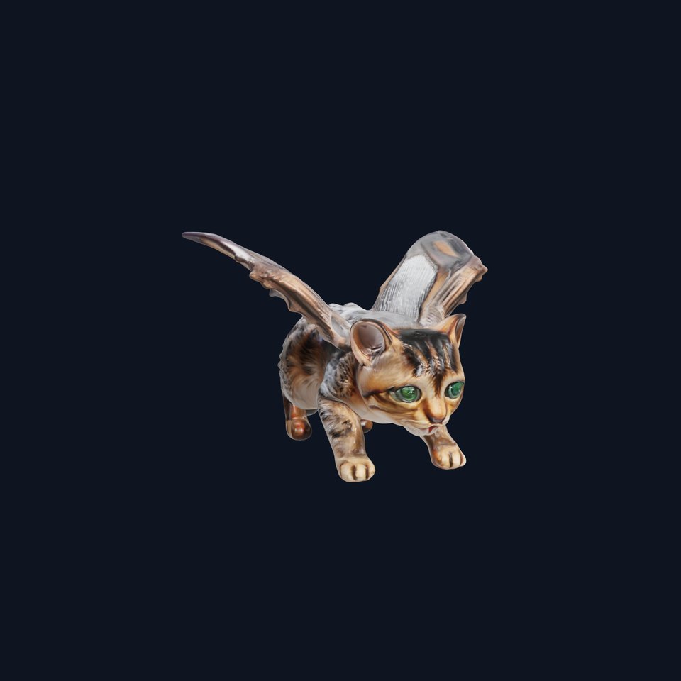 Fantasy Cat Dragon Hybrid Creature model pack