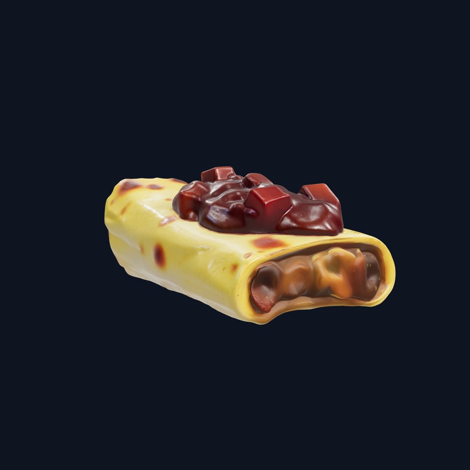 Cheesy Quesadilla with Salsa Drip 3D Model Pack viewer poster