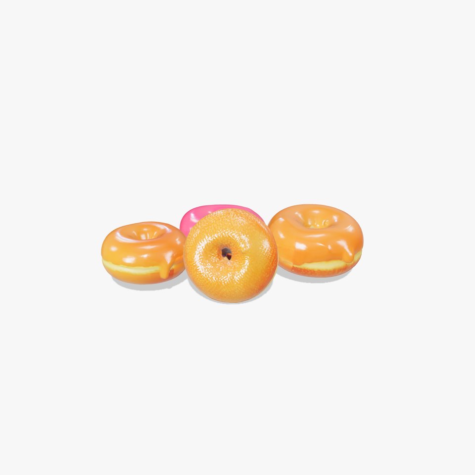 Vibrant Glazed Donut Assortment model pack viewer poster