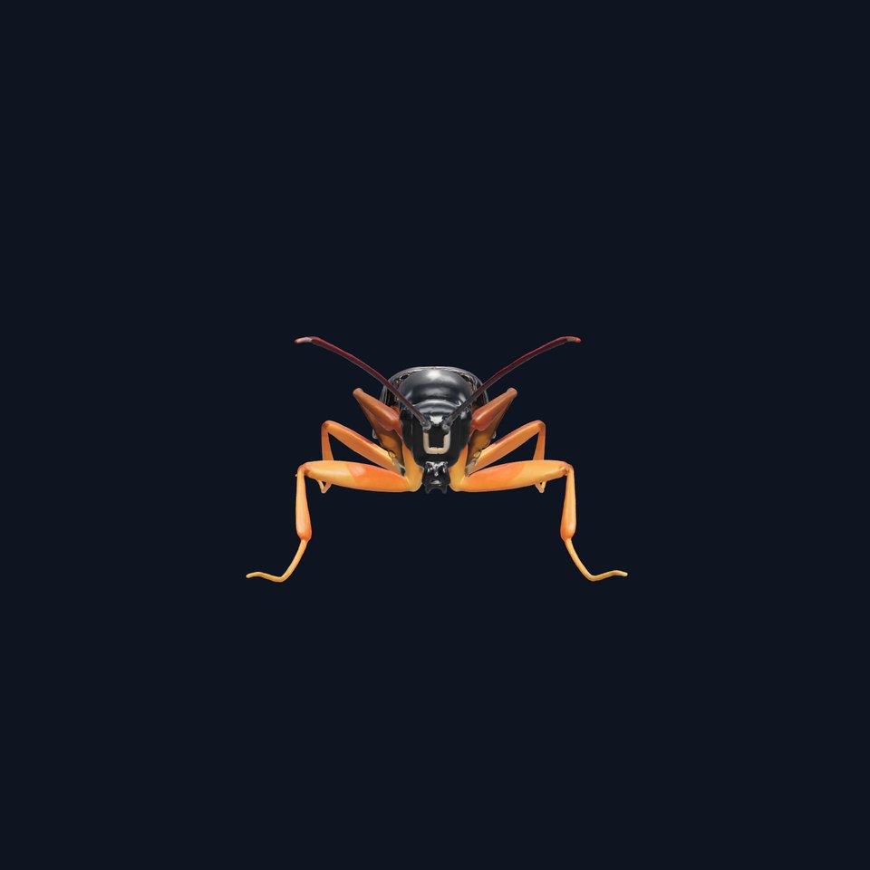 Cockroach Custodian 3D model pack with stylized legs