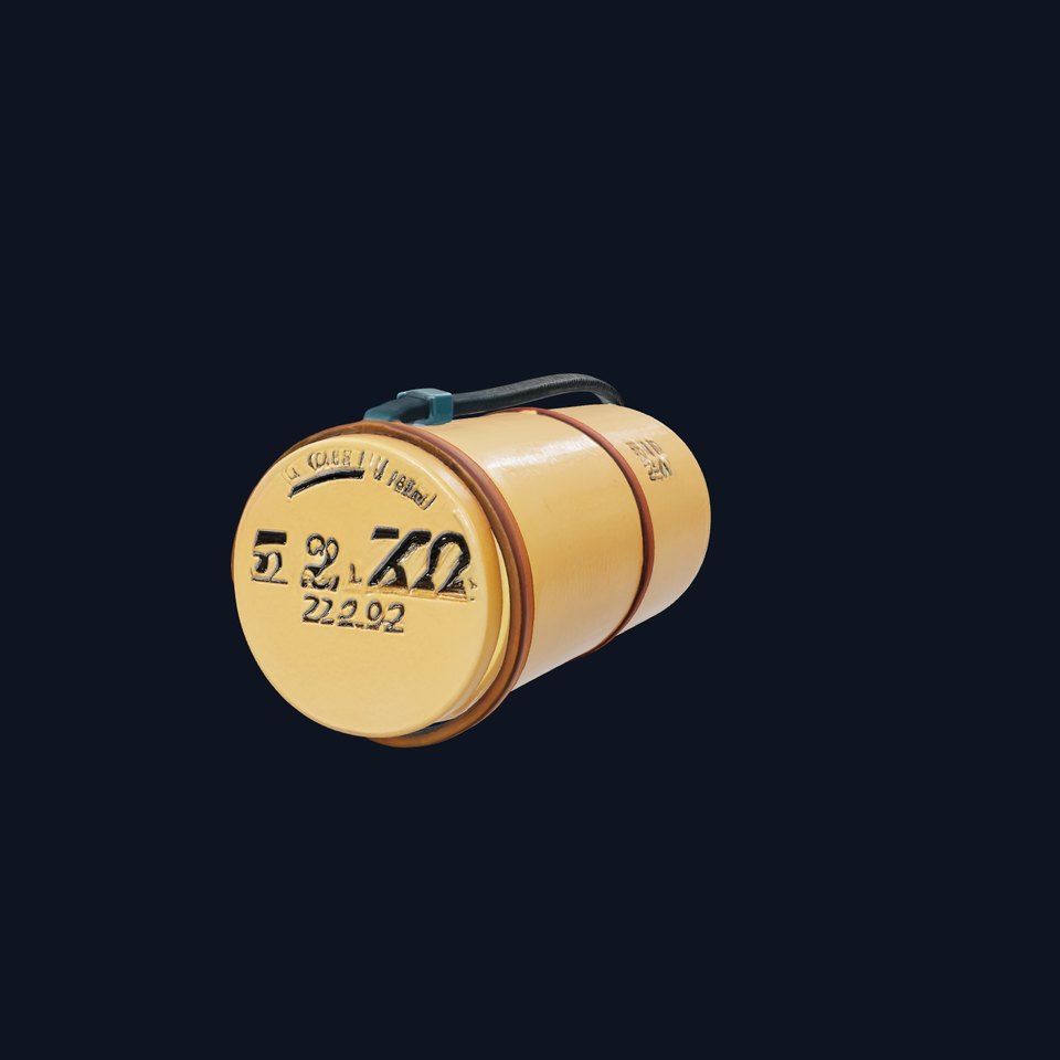 Oxygen Cylinder Detailed Model Pack