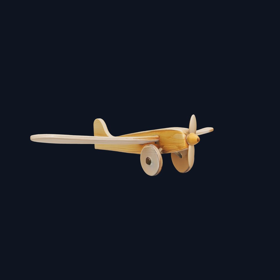 Wooden Glider Toy Smooth Curves Design model pack