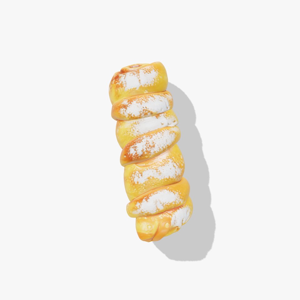 Danish Pastry Spiral with Almond Filling model pack viewer poster
