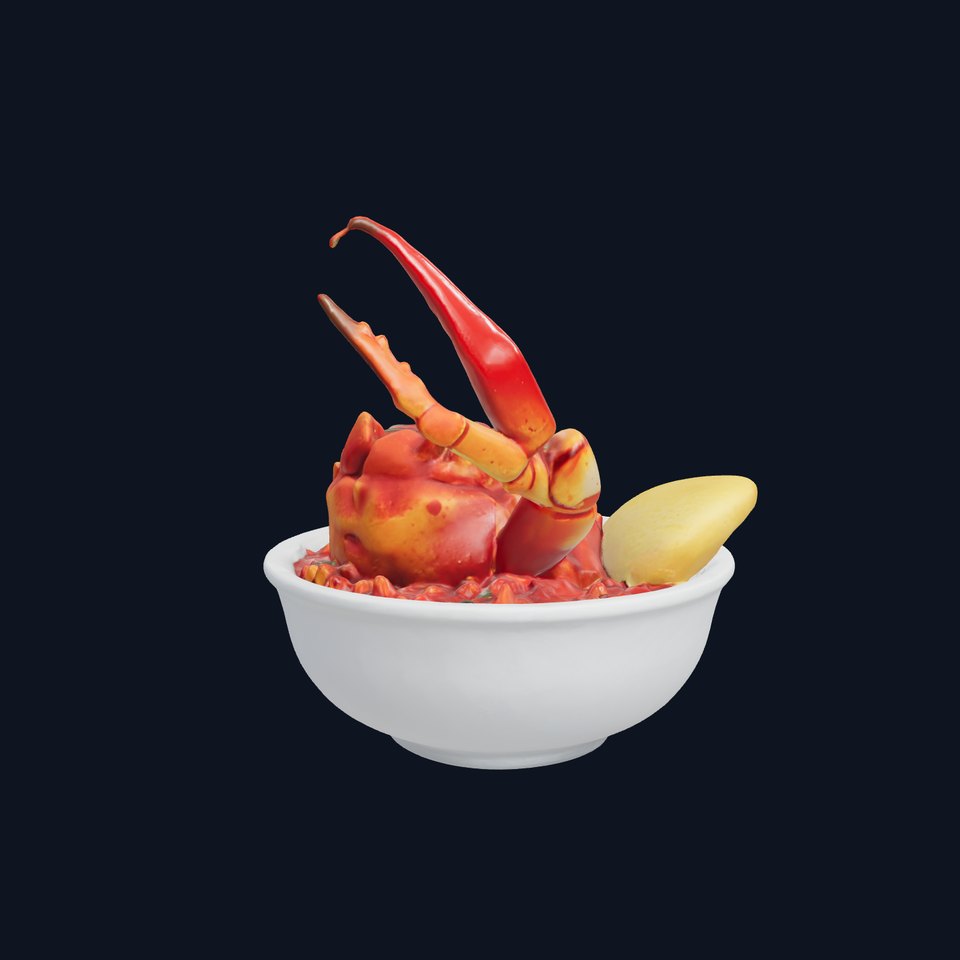 Singaporean Chili Crab Dish 3D Model Pack
