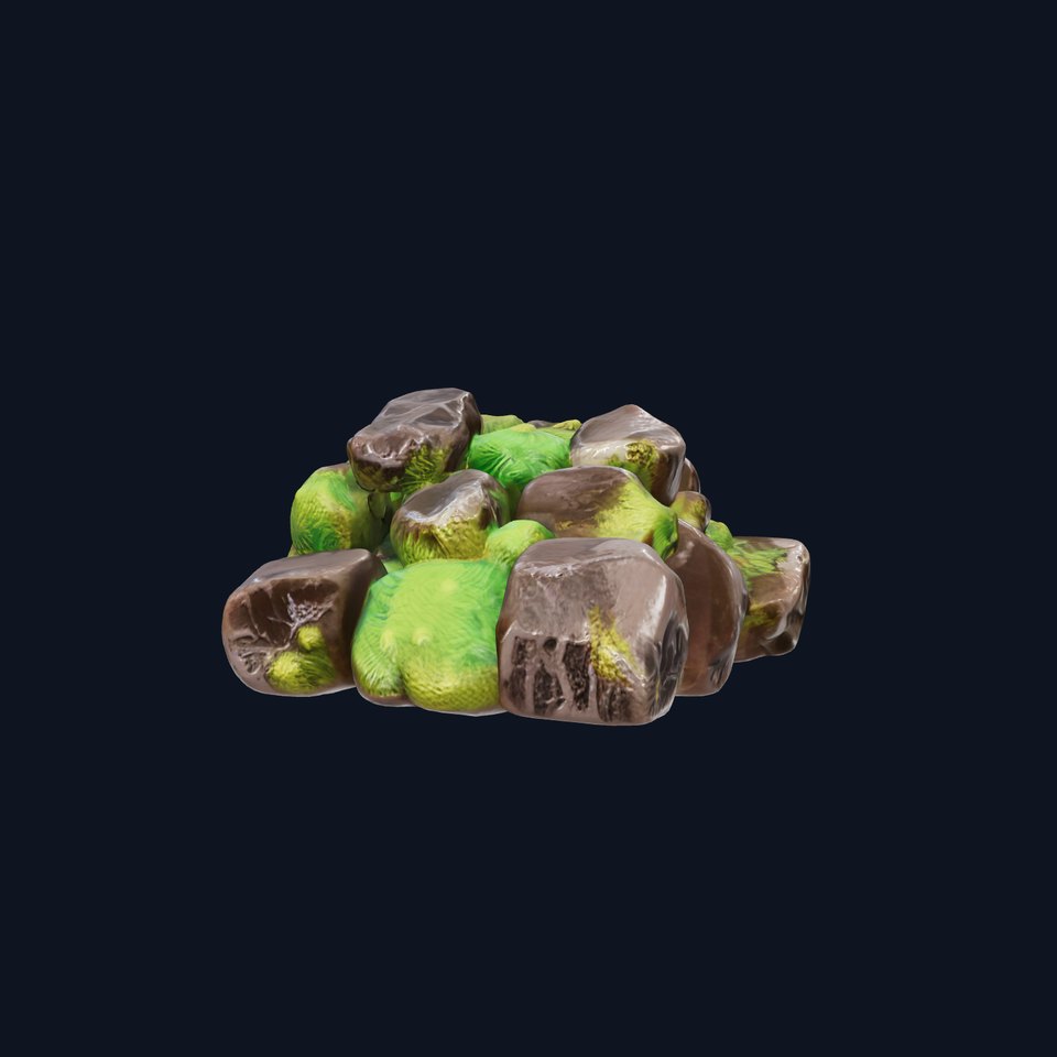 Mossy Rock Clusters Natural Environment model pack