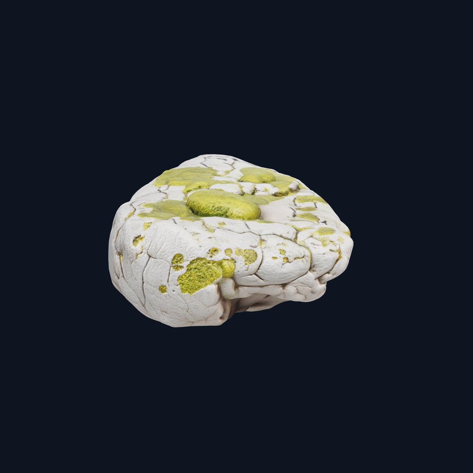 Jagged Moss-Covered Rock Terrain model pack