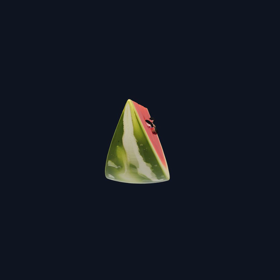 Juicy Watermelon Slice Summer Scene model pack