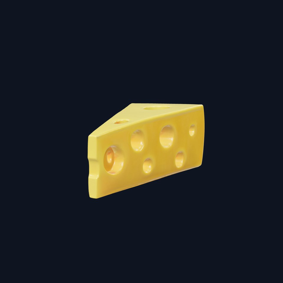 Cartoon Cheese Slice Stylized model pack