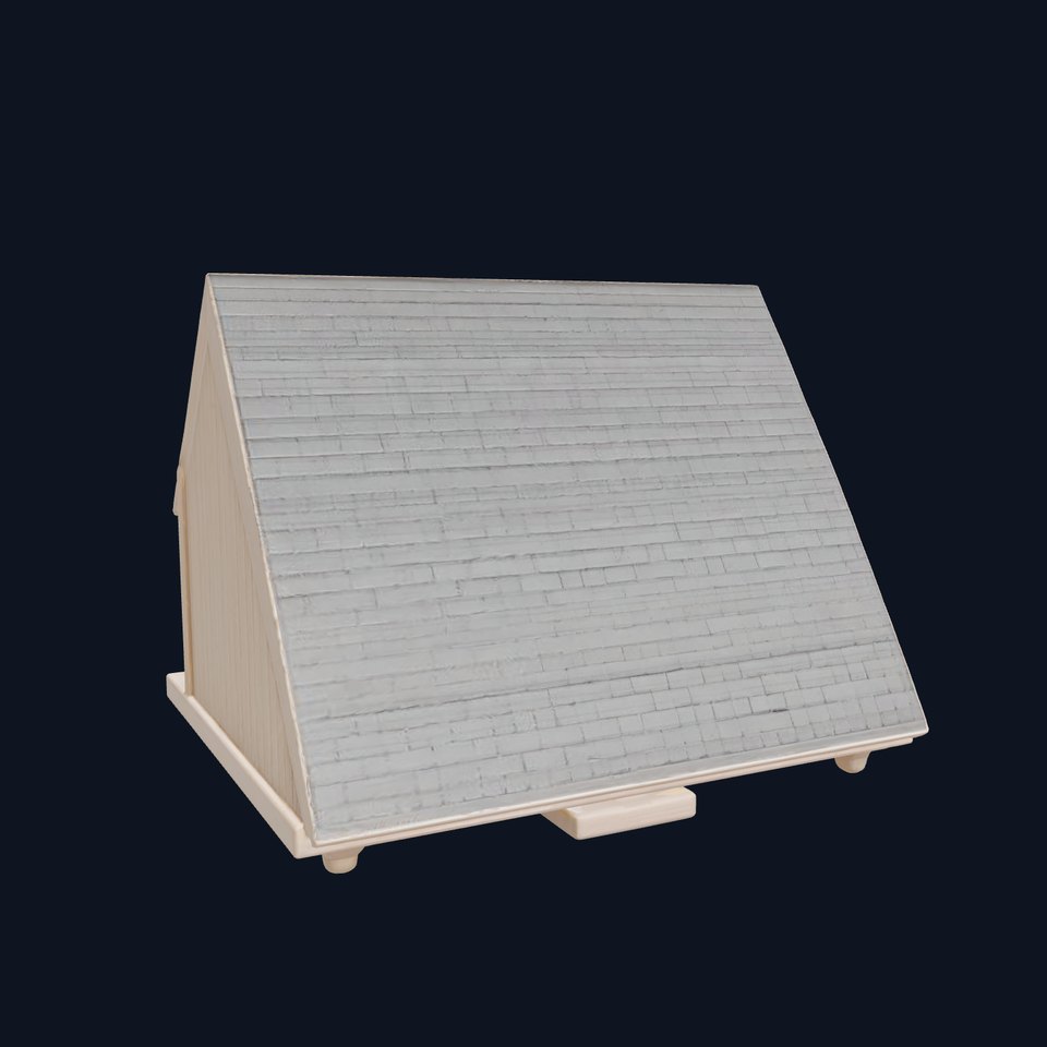 Scandinavian A-frame Cabin 3D model pack