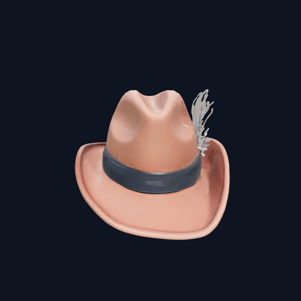 Vintage Feathered Hat 3D model pack