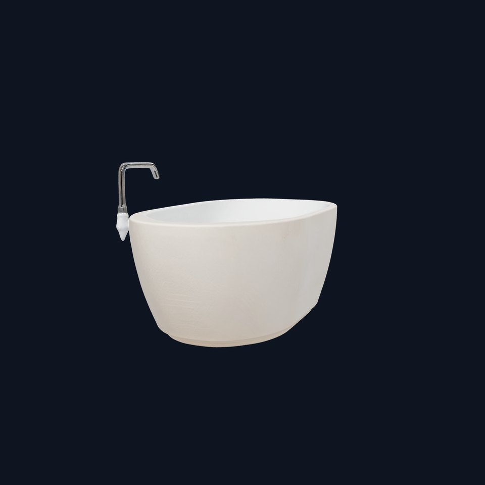 Natural Stone Oval Bathtub Model Pack