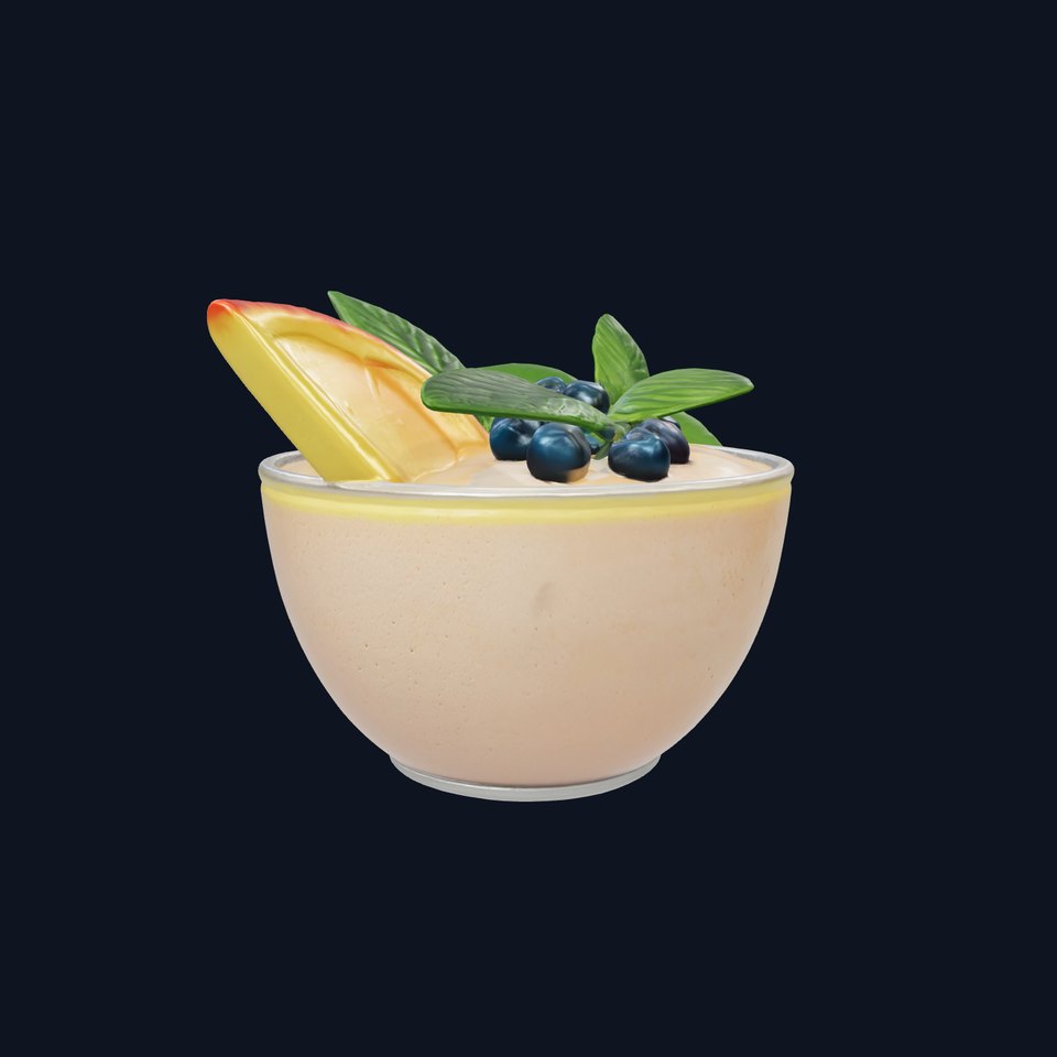 Tropical Smoothie Bowl 3D model pack