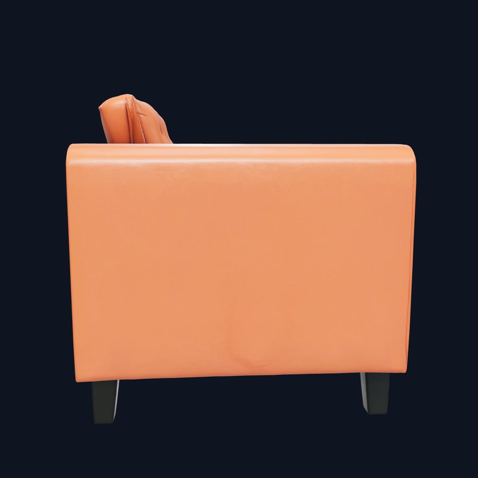 Brown Leather Armchair Interior model pack