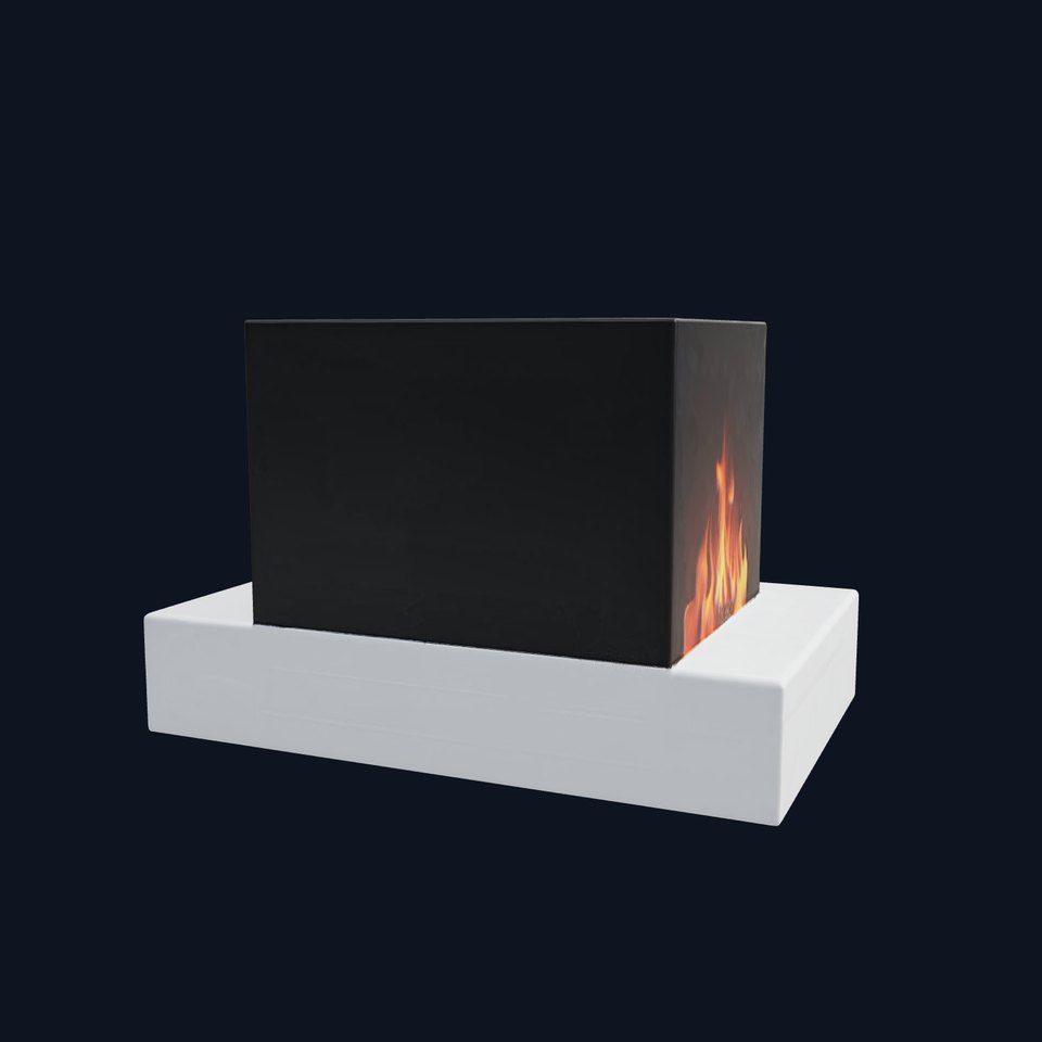 Modern Electric Fireplace with Portal model pack