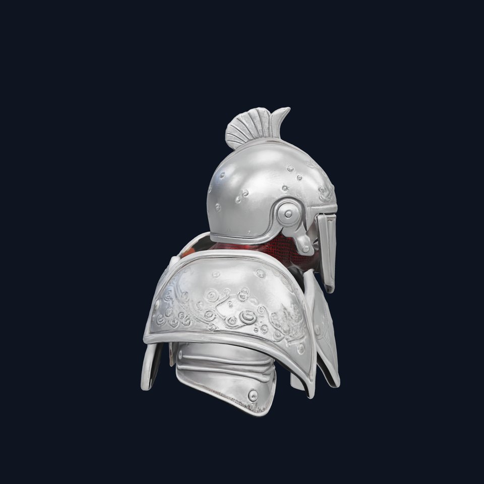 Medieval Knight Armor Polished Steel model pack