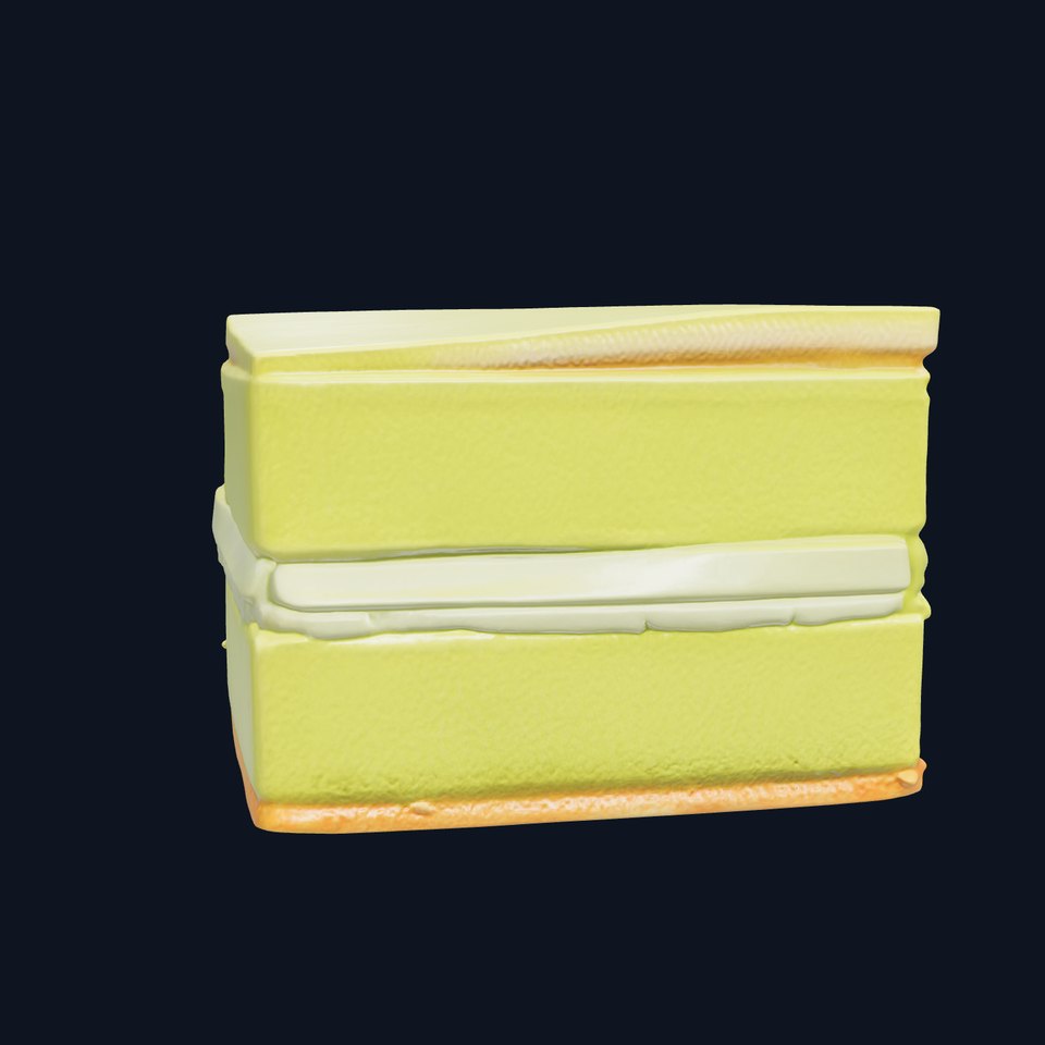 Matcha Cake Slice Dessert model pack