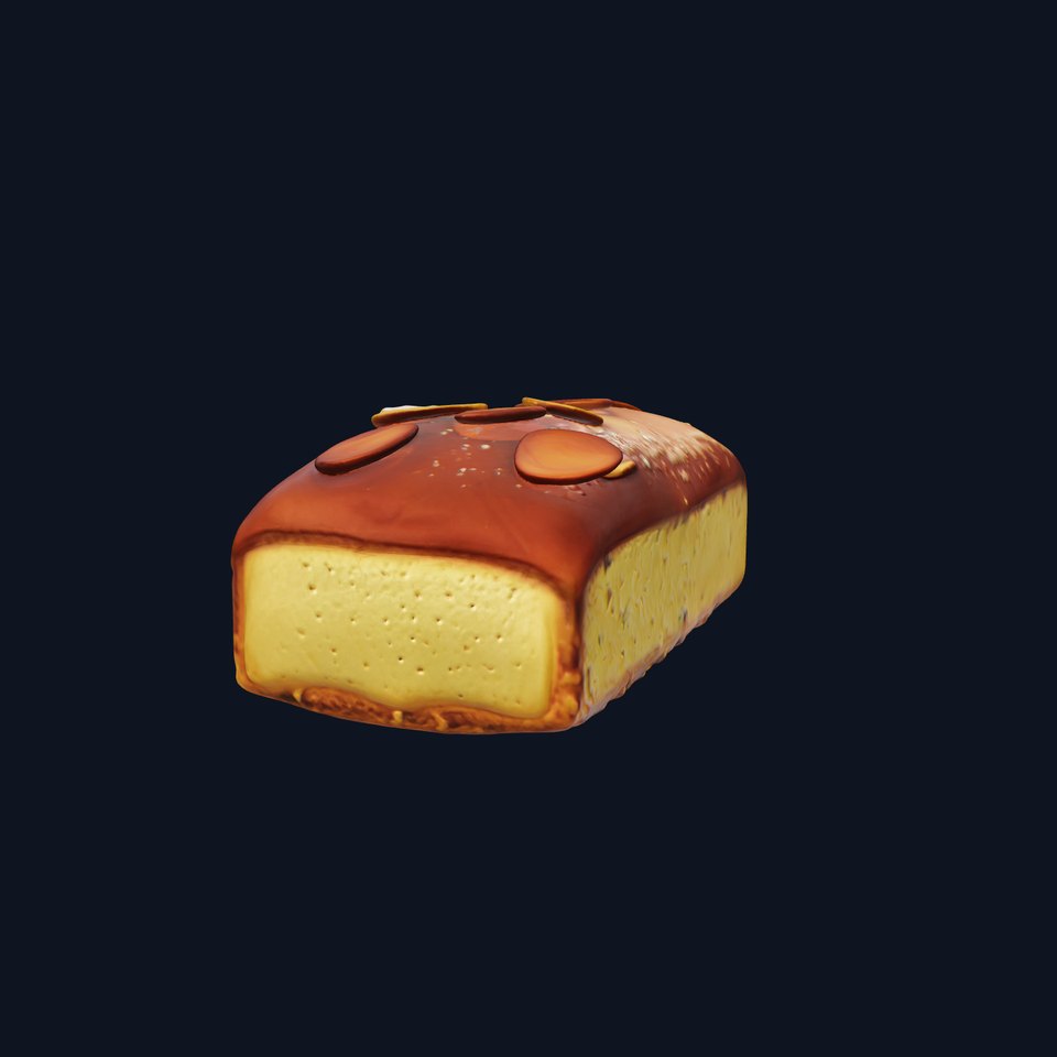 Elegant Almond Cake 3D model pack