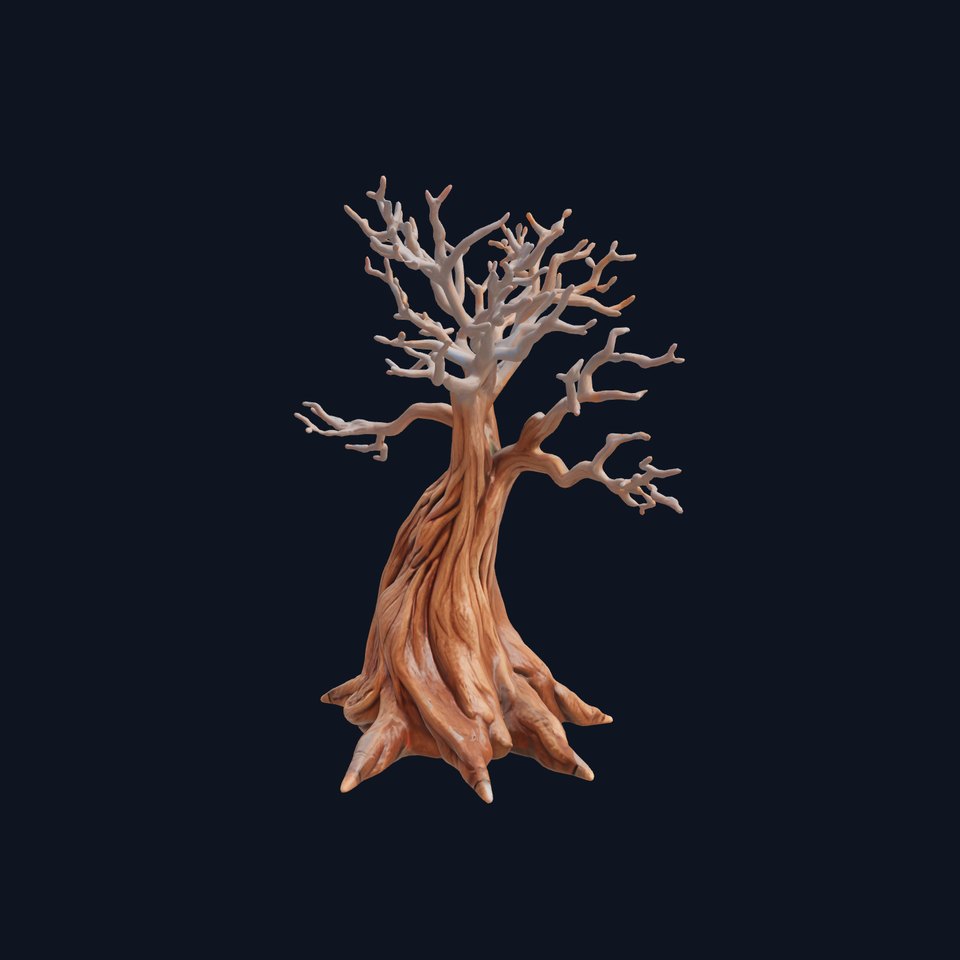 Origami Tree with Intricate Branches model pack