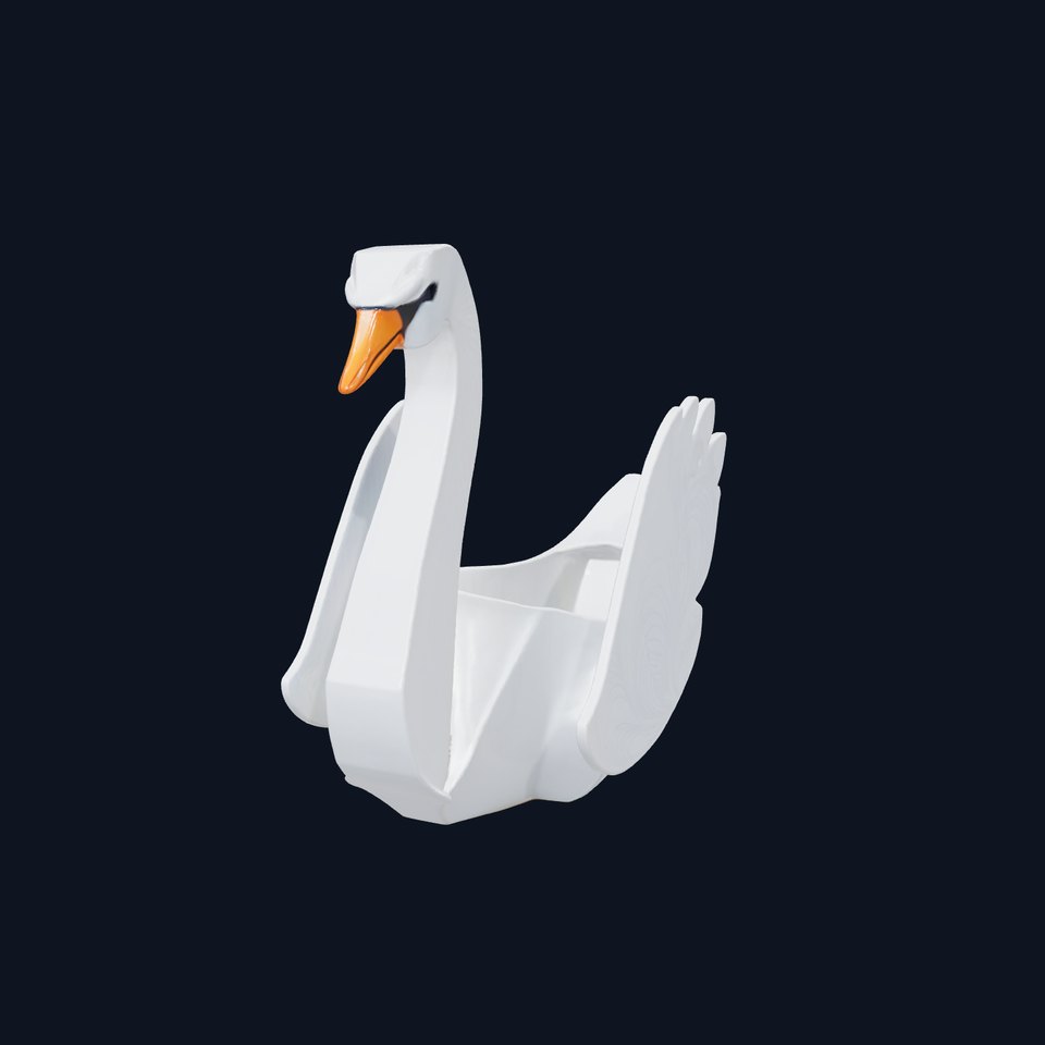 Origami Swan Sculpture model pack
