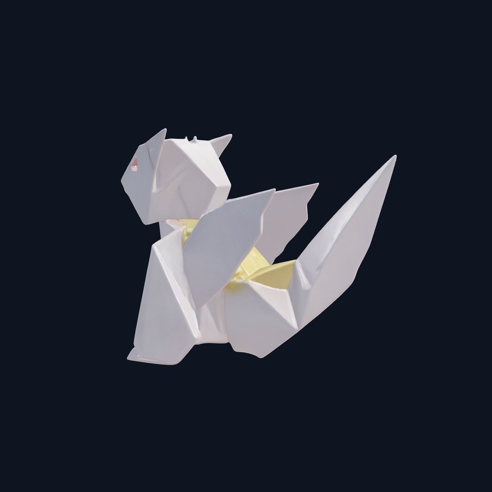 Mystical Origami Creature 3D model pack