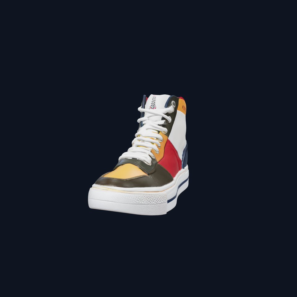 Retro-Inspired High-Top Sneaker model pack