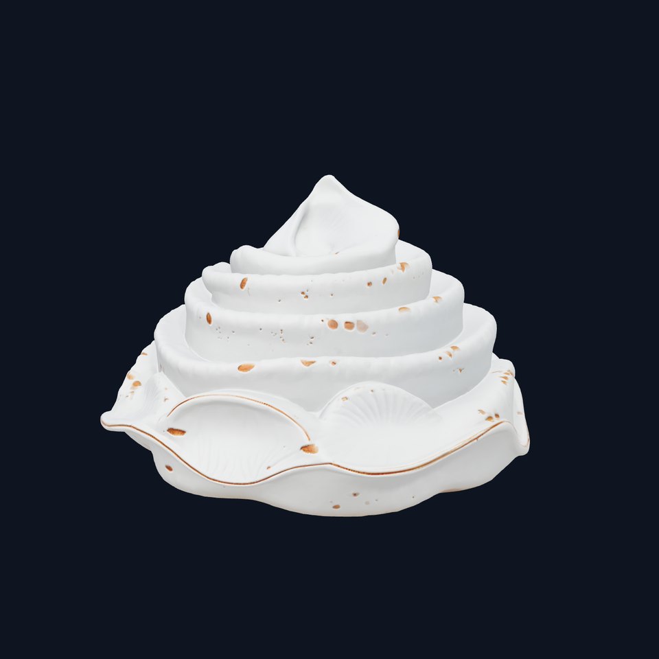 Futuristic Stylized Meringue Cake model pack