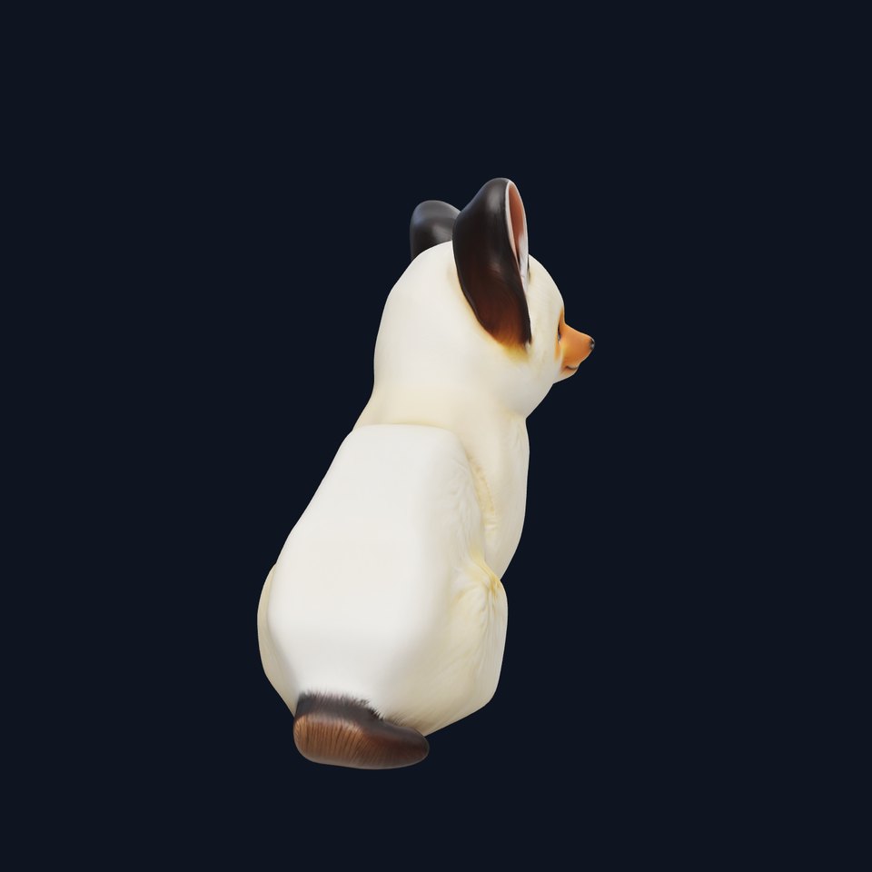 Fennec Fox Plush Toy 3D model pack