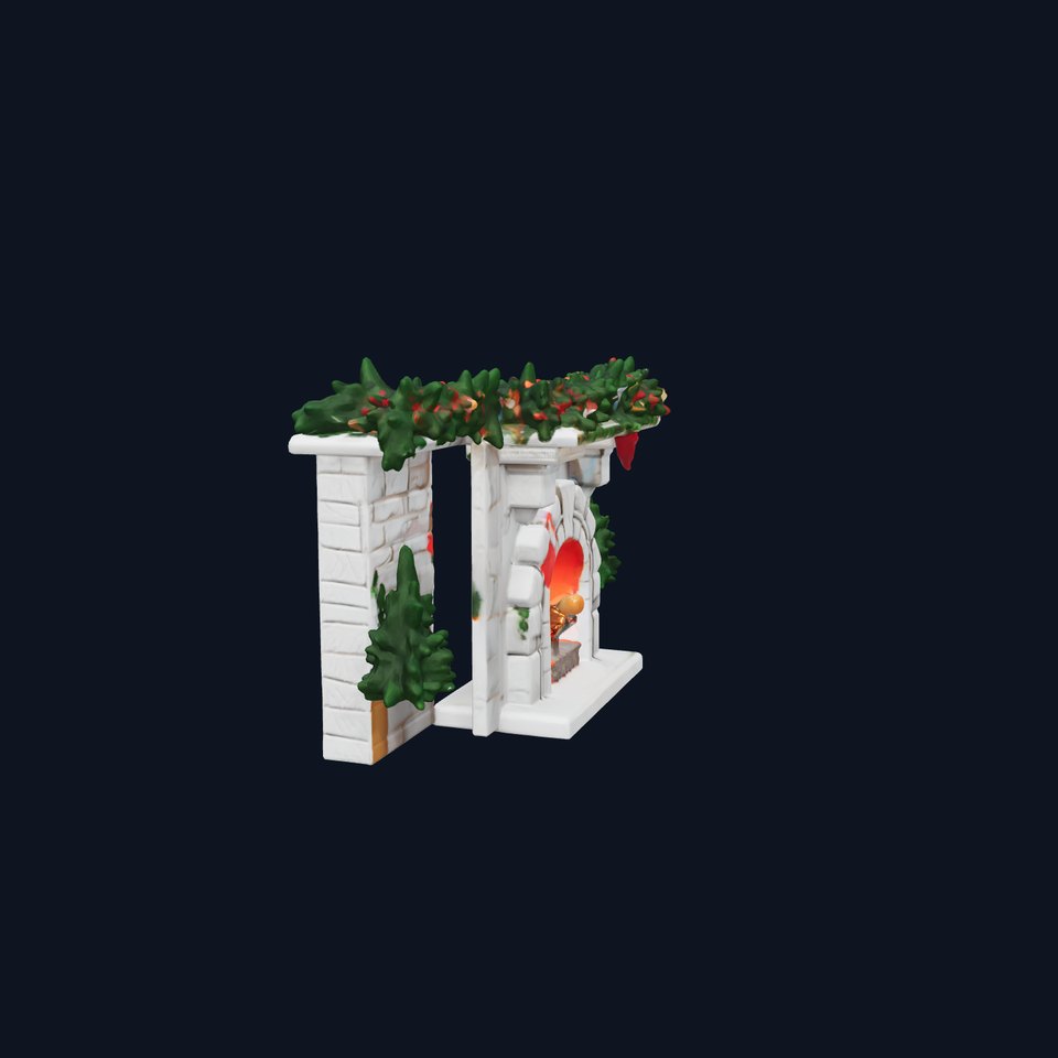 Festive Fireplace Mantel Holiday Ambiance model pack viewer poster