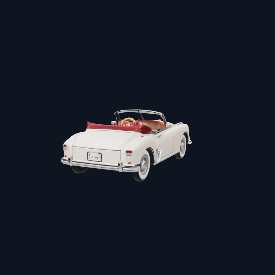 Elegant Vintage Cabriolet 3D model pack with Chrome Accents