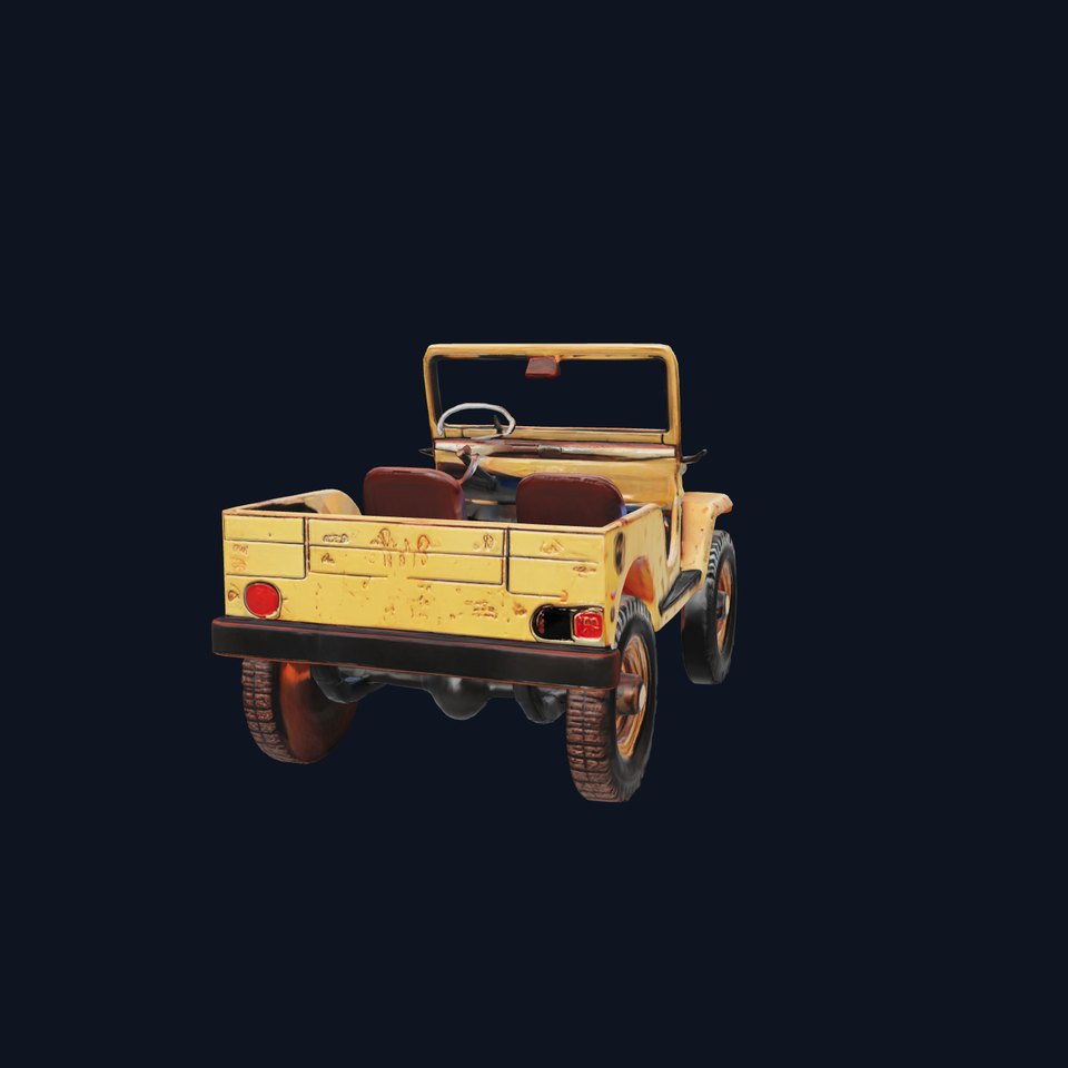 Retro Off-Road Jeep with Rugged Frame model pack viewer poster